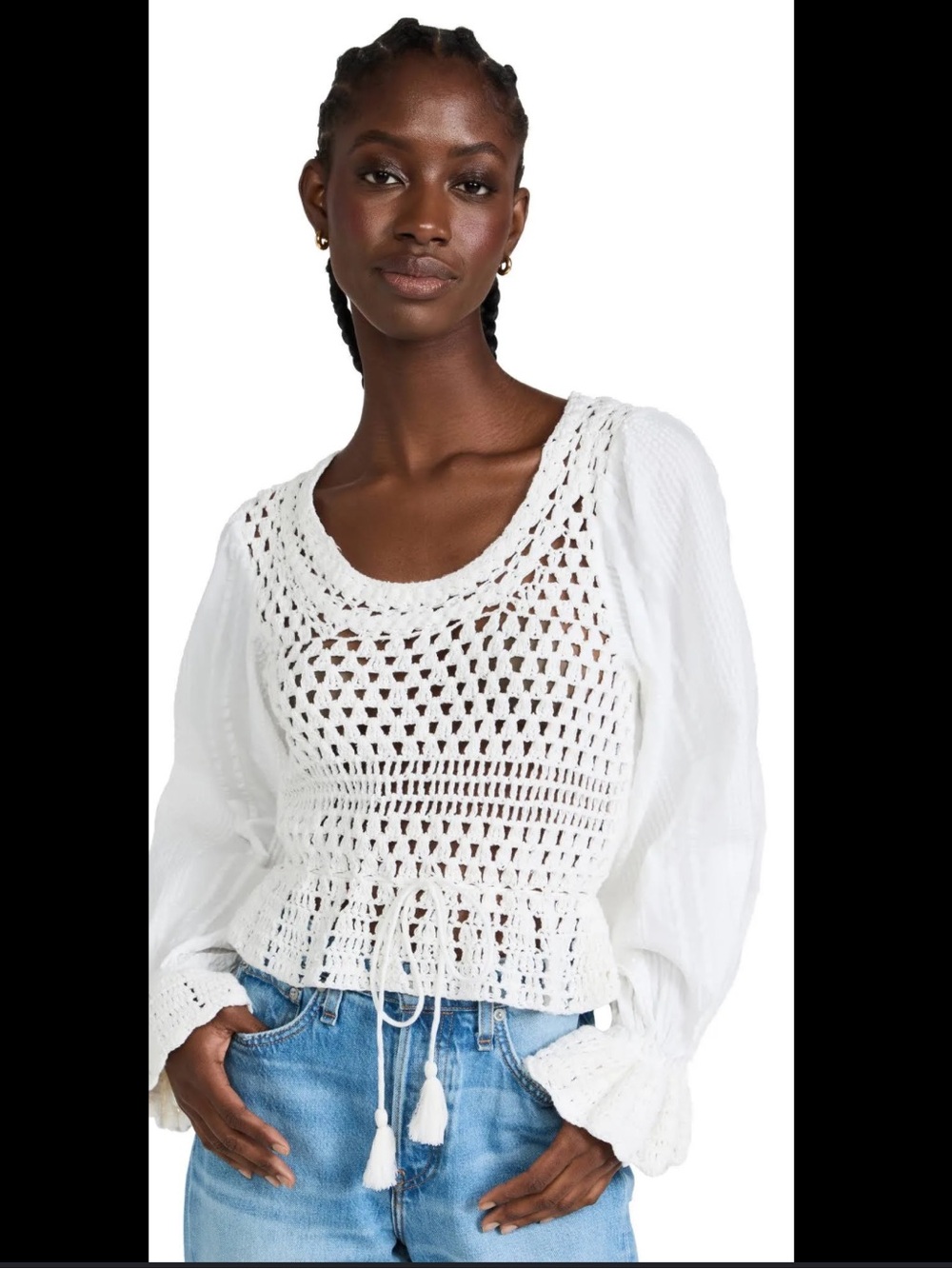 Free People Megan Crochet Top